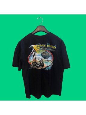 Harley Davidson Nags Head Lighthouse Shirt Black Size L - Group F